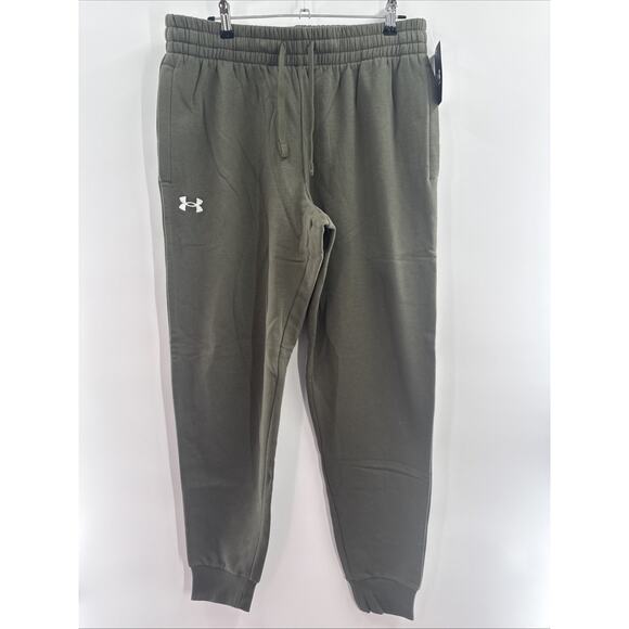 $55 Under Armour Men's Rival Fleece Joggers Size Large, Color:Marine Green NWT.. - Picture 1 of 16